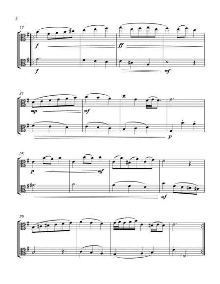 Bach Minuet in G minor - BWV anh 115 - Duo of Violas Ornamented image number null