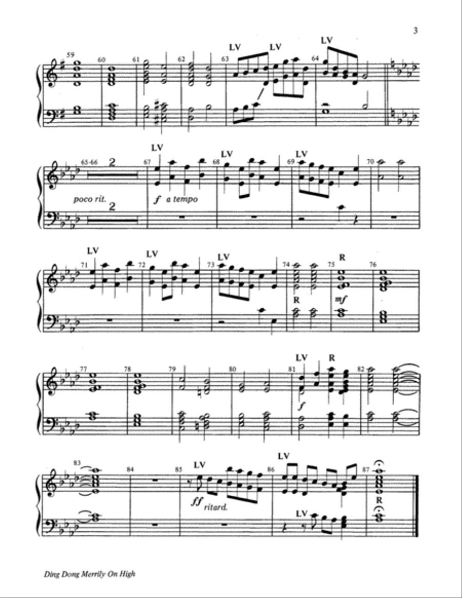 Ding, Dong, merrily on High Choir scores gallery preview page 3