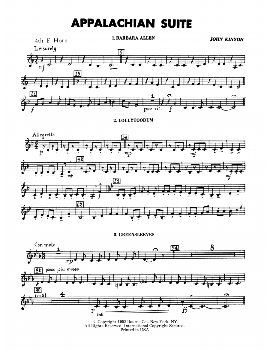 Appalachian Suite - 4th F Horn