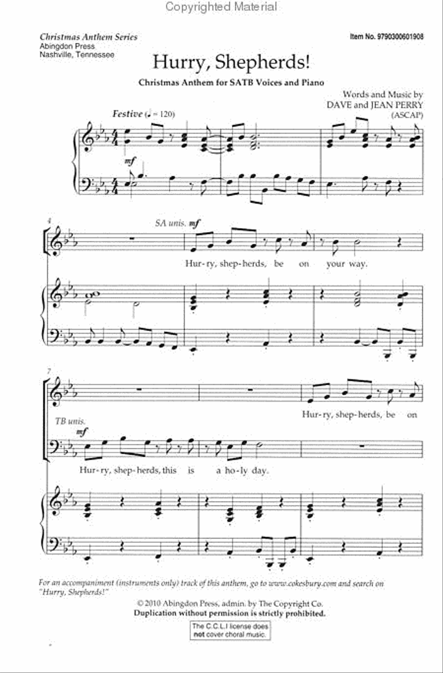 Hurry, Shepherds! Hurry, Shepherds! 4-Part scores gallery preview page 2