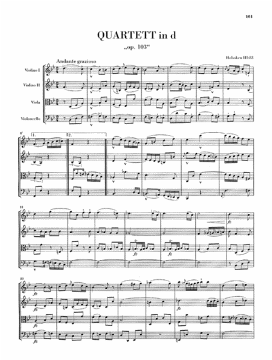 String Quartets Op. 76, 77, 103 String Quartet scores gallery preview page 4