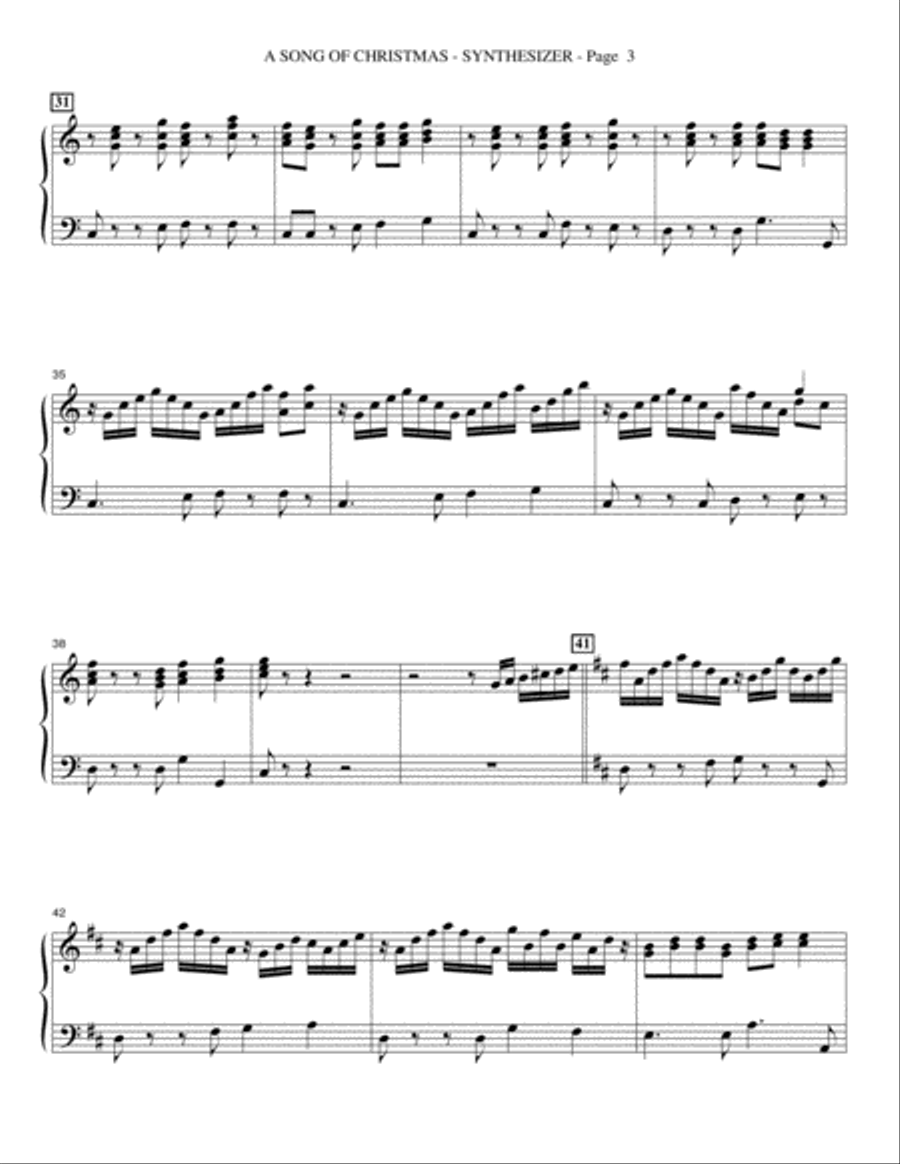 Sing A Song Of Christmas - Keyboard/ Synthesizer Choir scores gallery preview page 4