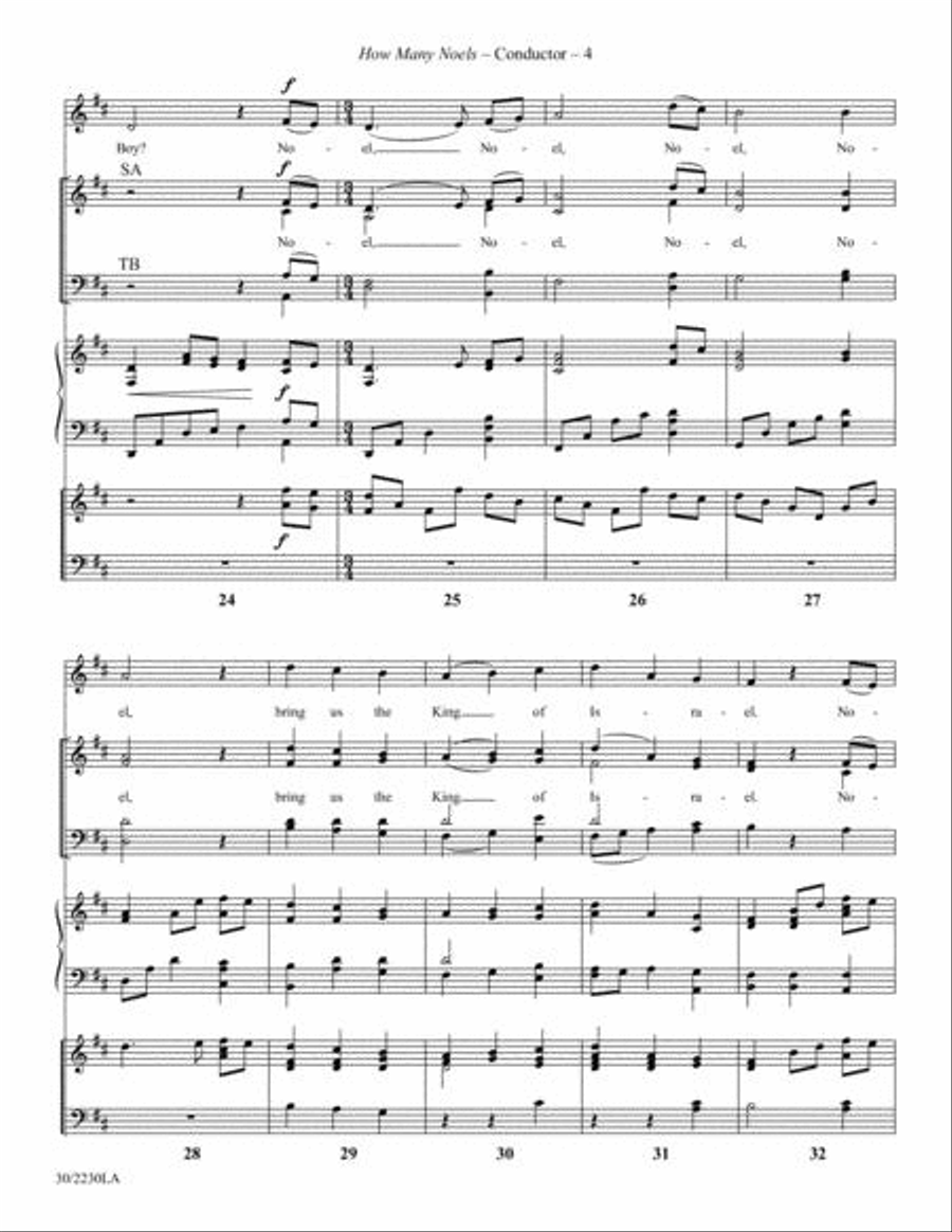 How Many Noels? - Score and Reproducible Handchime Part Choir scores gallery preview page 5