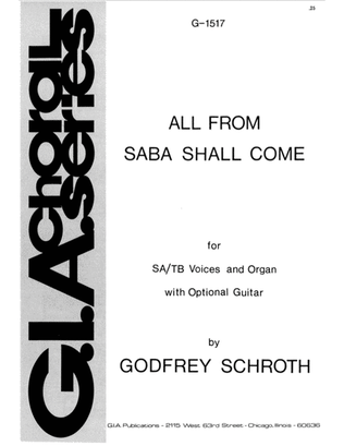 Book cover for All from Saba Shall Come