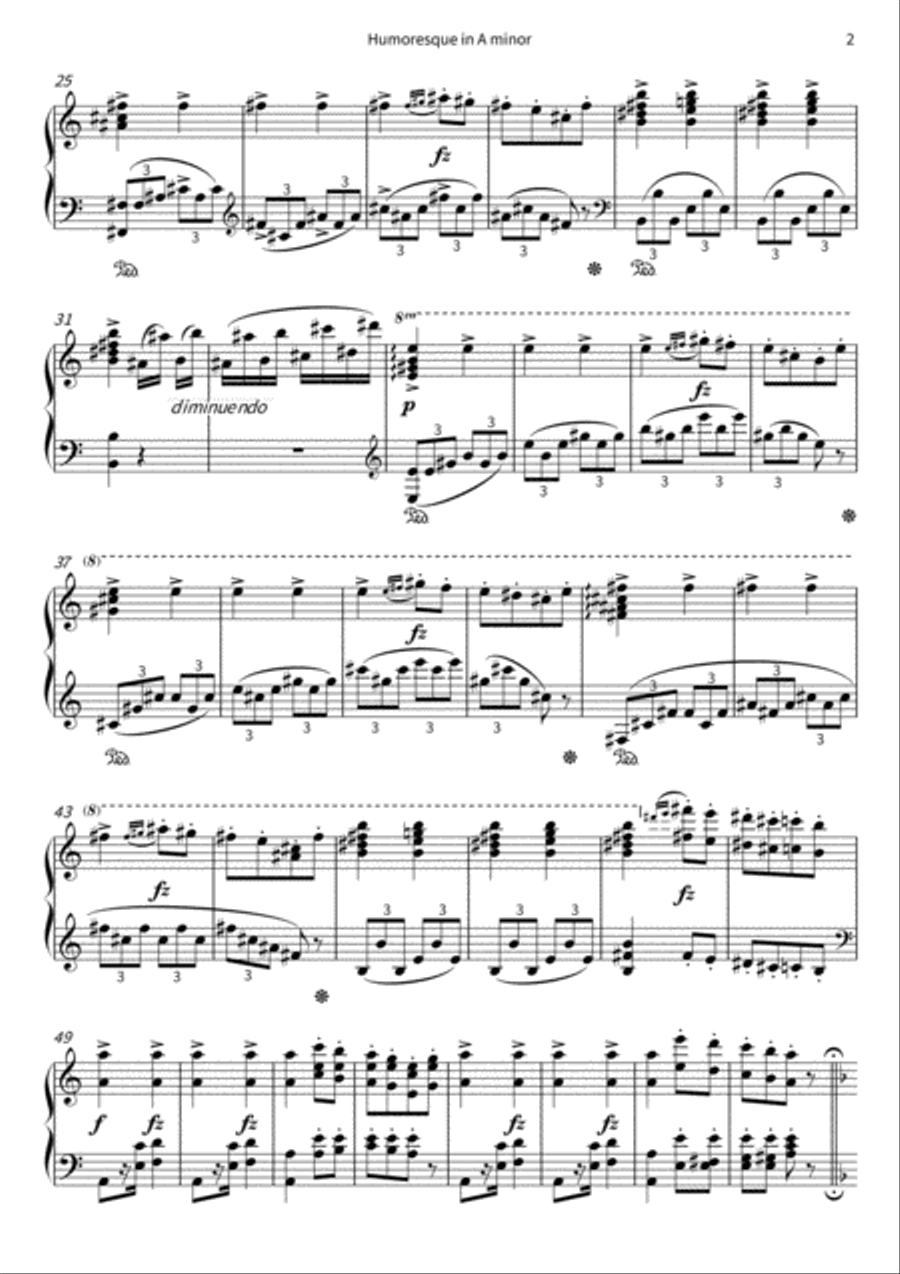 Humoresque in A minor Humoresque in A minor Piano Solo scores gallery preview page 4