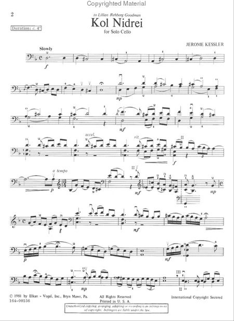 Kol Nidrei Chamber Music scores gallery preview page 2