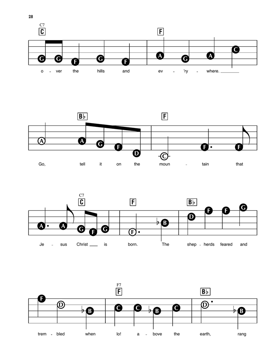 Go, Tell It On The Mountain Electronic Keyboard scores gallery preview page 2
