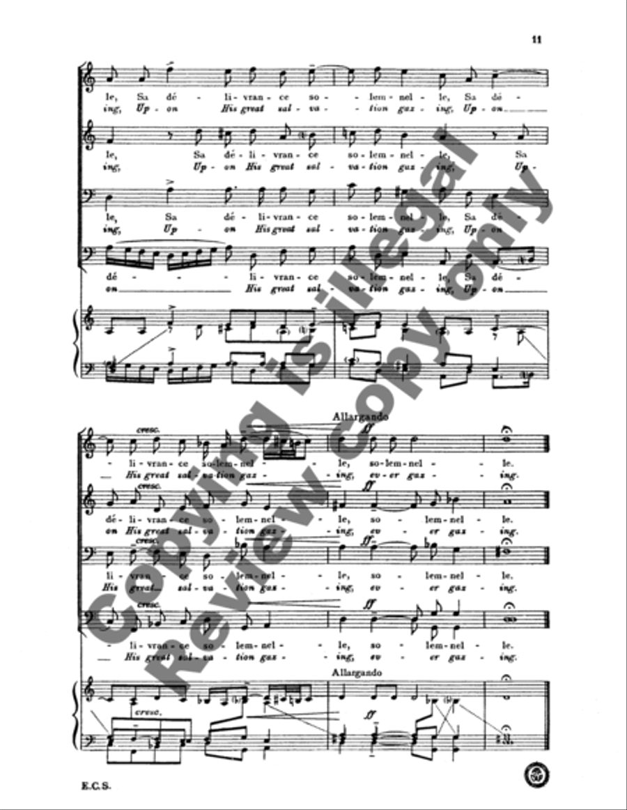 Chantez a Dieu (Sing unto God) TTBB scores gallery preview page 14