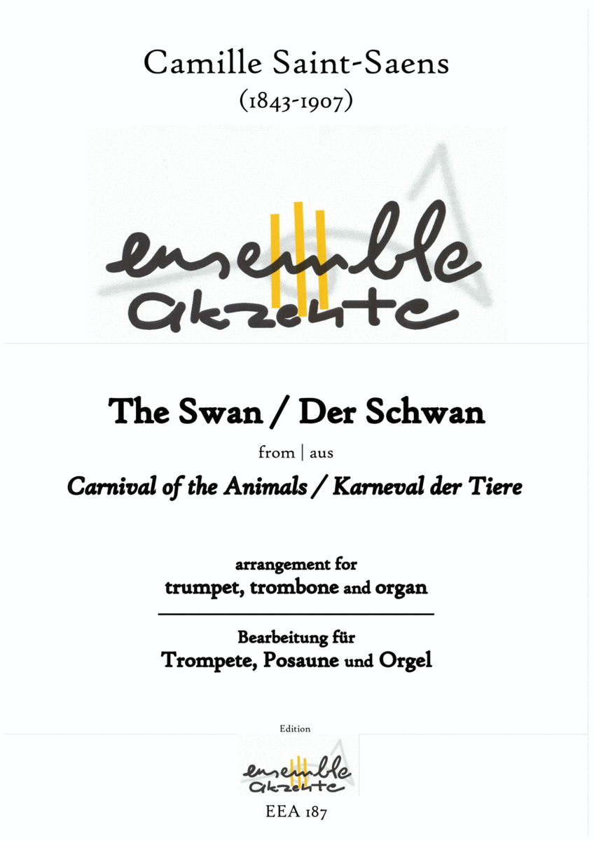 The Swan from "Carnival of the Animals" - arrangement for trumpets, trombone and organ image number null