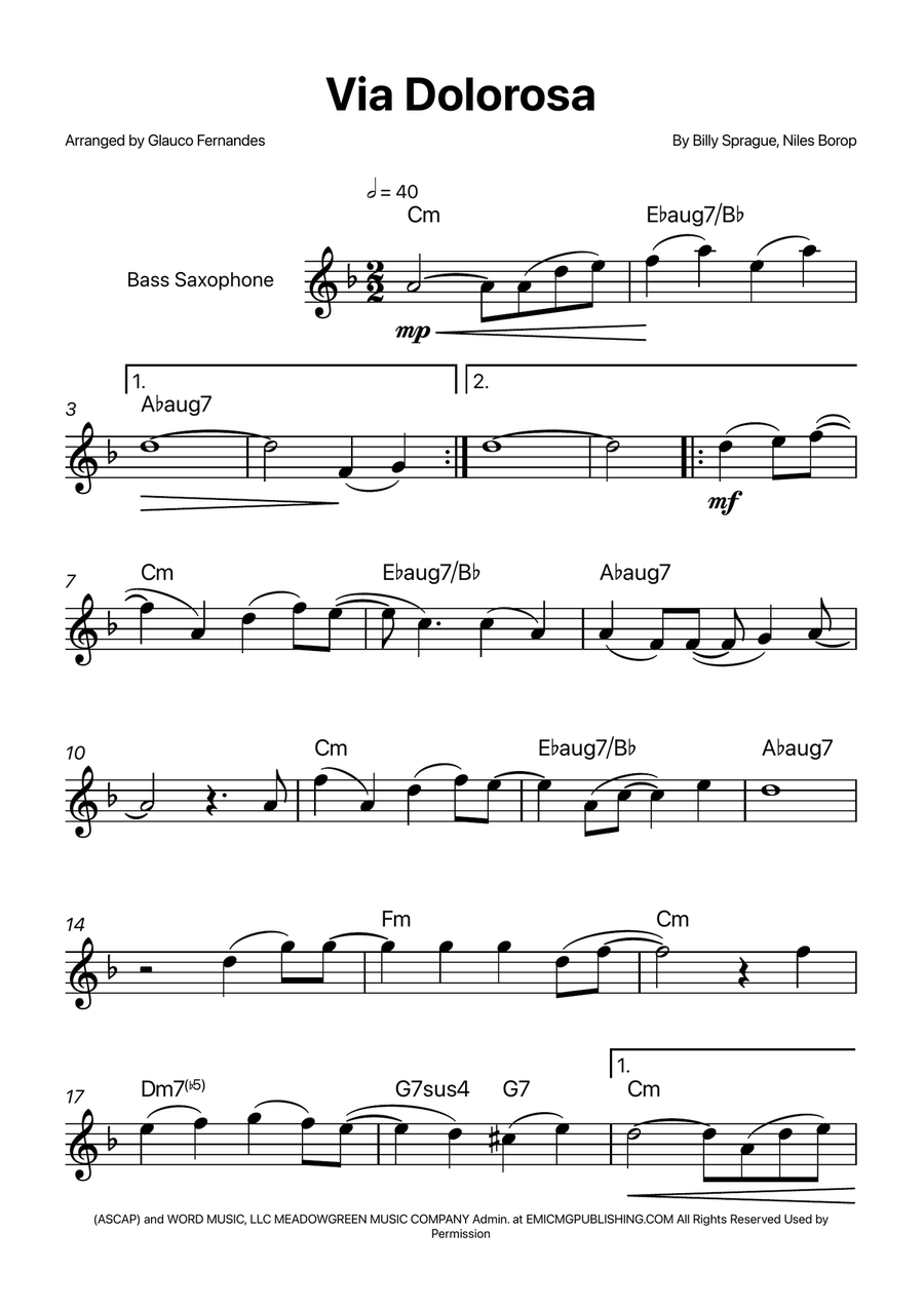 Via Dolorosa Chamber Music scores gallery preview page 1