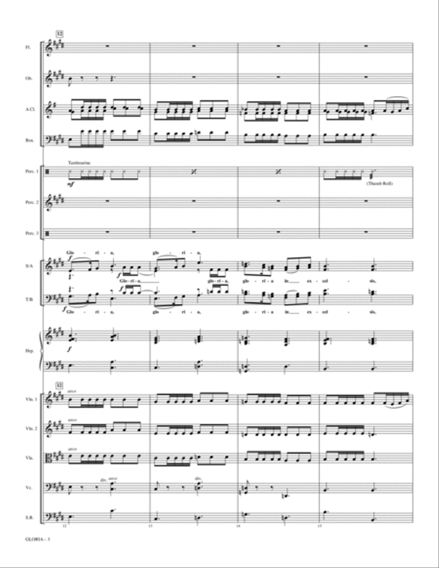 Gloria (from Petite Mass) - Full Score Choir scores gallery preview page 3