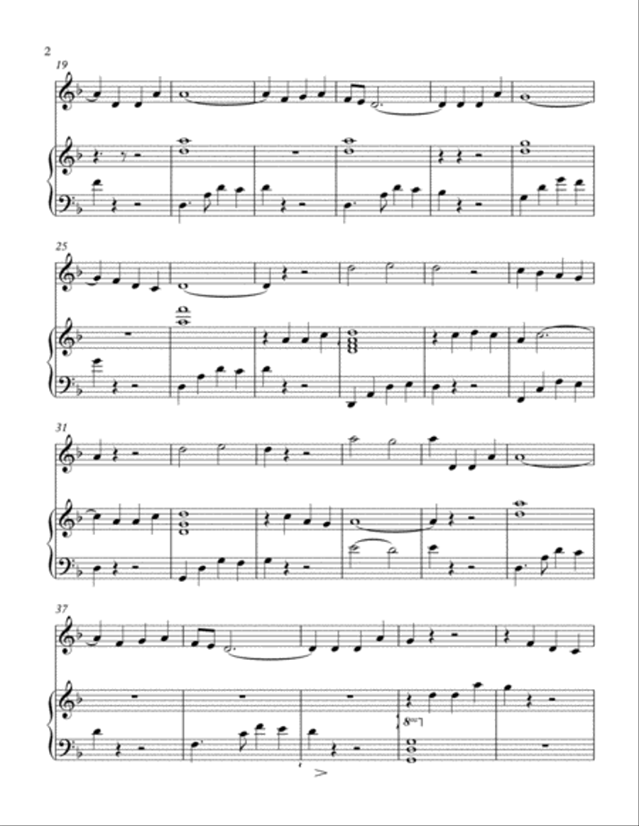 Wayfaring Stranger (glock/piano duet) Glockenspiel scores gallery preview page 2
