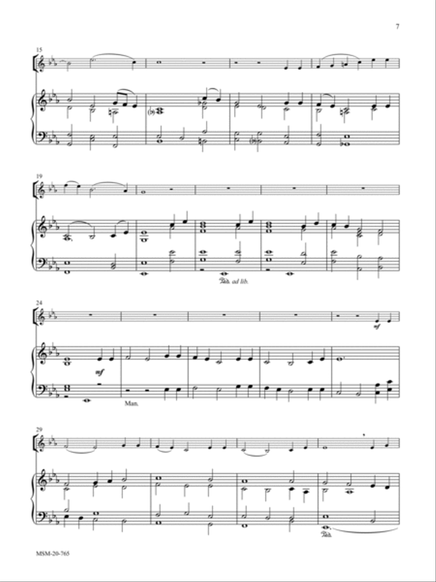 Savior, Like a Shepherd Lead Us Three Hymn Settings for Trumpet and Organ Trumpet scores gallery preview page 5