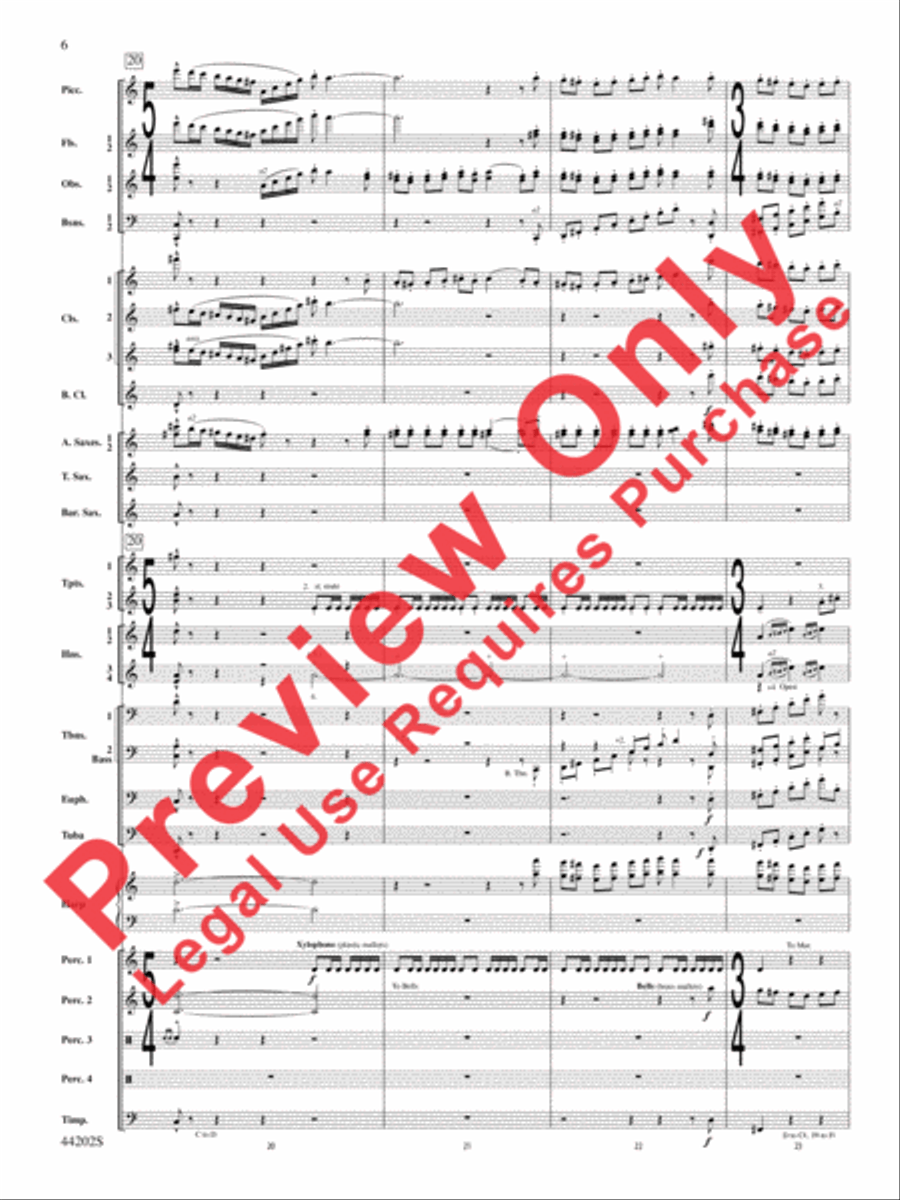 A Celebration Overture Concert Band scores gallery preview page 7