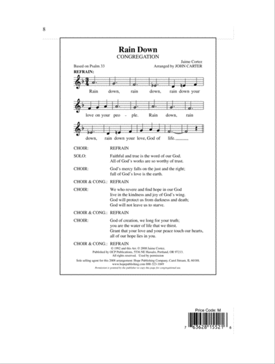 Rain Down 4-Part scores gallery preview page 8