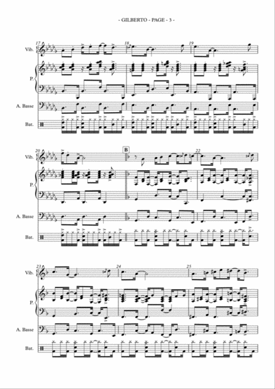 GILBERTO GILBERTO Jazz Ensemble scores gallery preview page 3