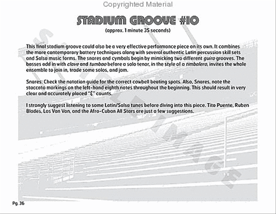 Stadium 54 Percussion scores gallery preview page 39