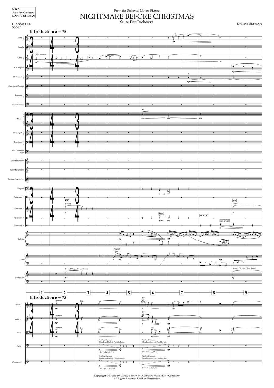 Medley: Overture with This Is Halloween, What's This?, Making Christmas, and Poor Jack Full Orchestra scores gallery preview page 4