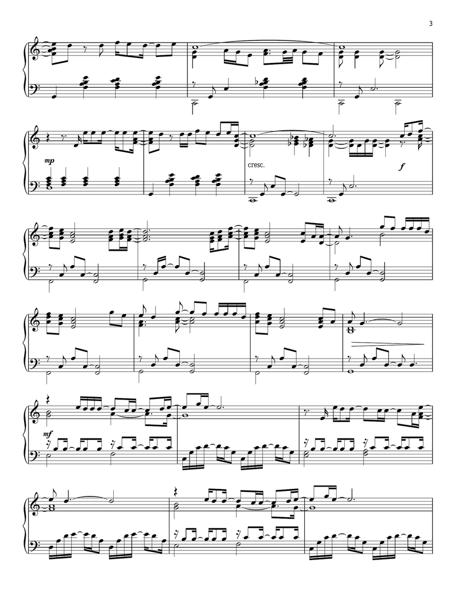 November Rain Piano Solo scores gallery preview page 3