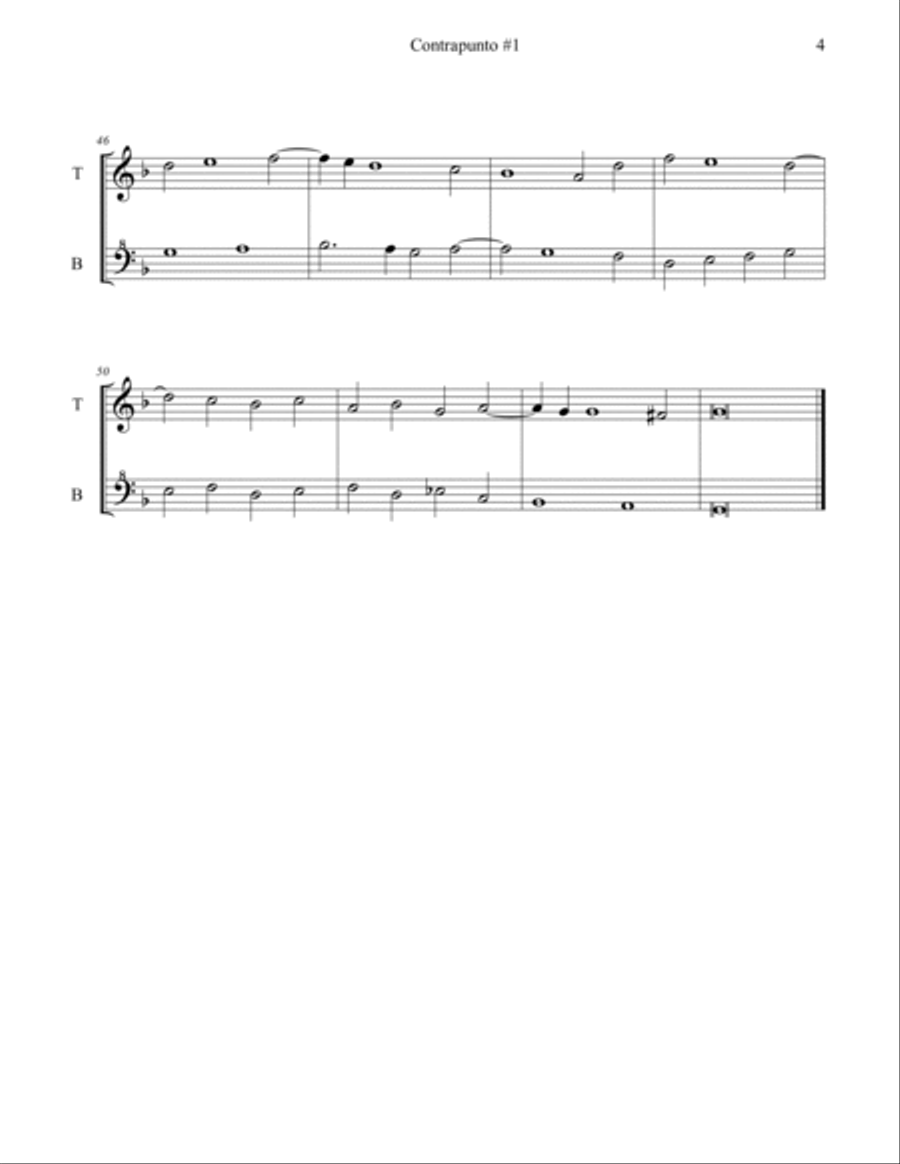 Ten Contrapuntal Duets for TB Recorders 2-Part scores gallery preview page 6