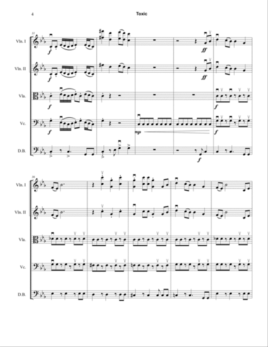 Toxic String Orchestra scores gallery preview page 4