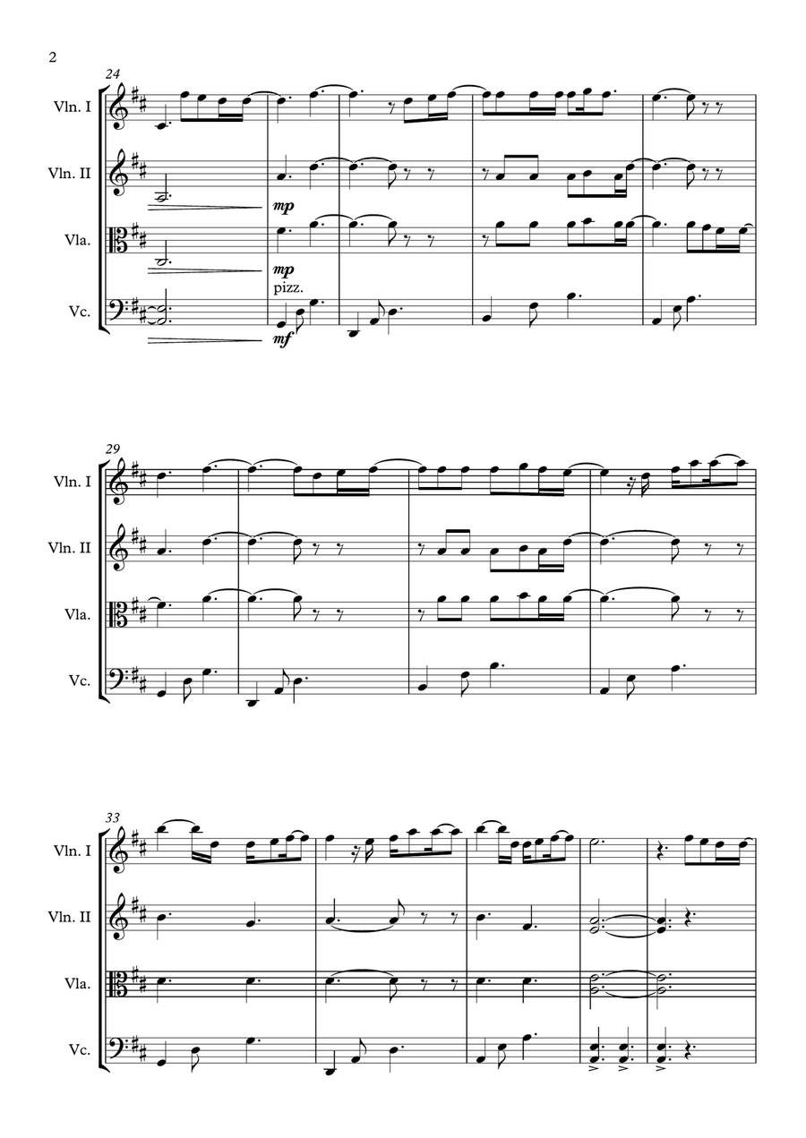 I Get To Love You String Quartet scores gallery preview page 2