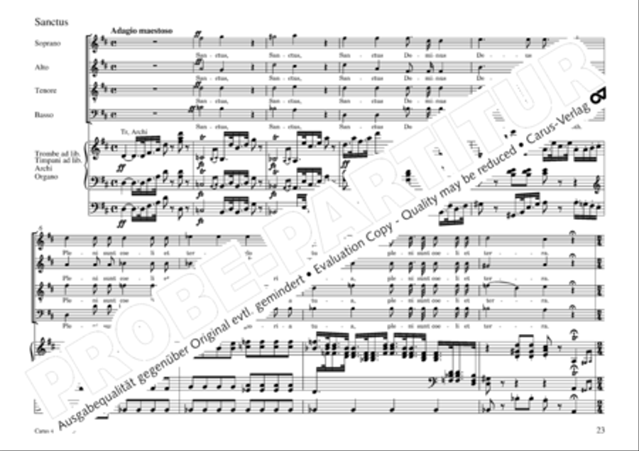 Mass in G Major 4-Part scores gallery preview page 26
