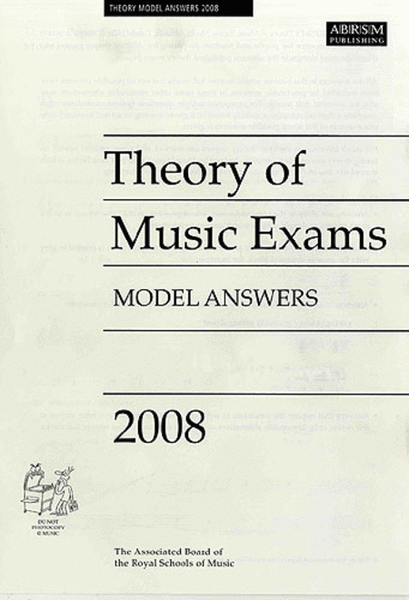Theory of Music Exams 2008 Model Answers Gr2