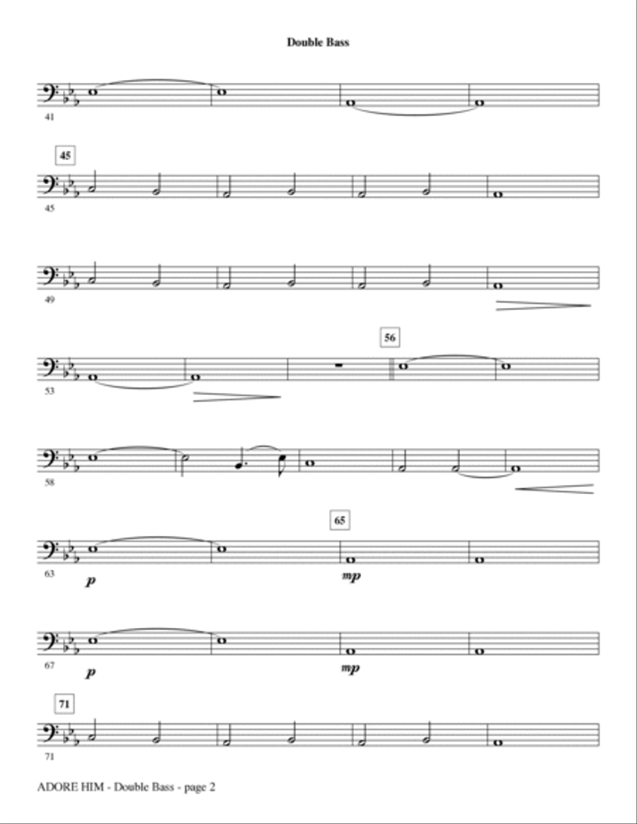 Adore Him - Double Bass Choir scores gallery preview page 2