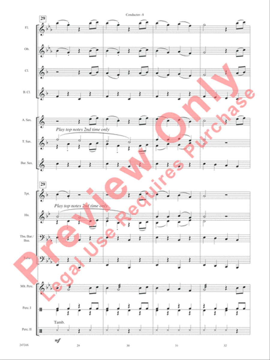 Wonka's Welcome Song (from Charlie and the Chocolate Factory) Concert Band scores gallery preview page 10