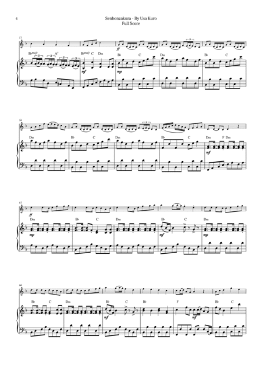 Senbonzakura Chamber Music scores gallery preview page 4