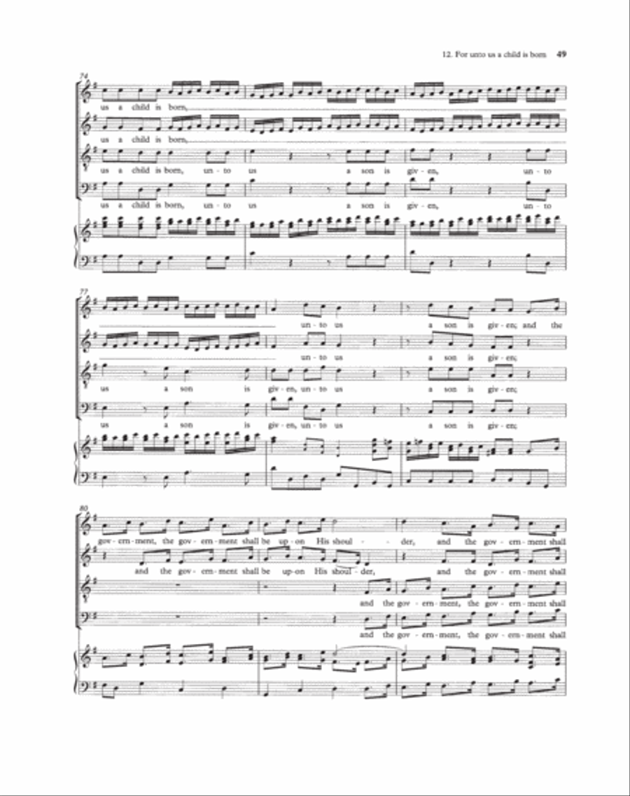Messiah 4-Part scores gallery preview page 3