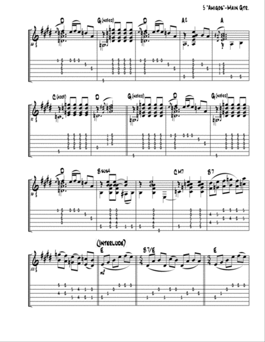 Amigos (Guitar+) Small Ensemble scores gallery preview page 5