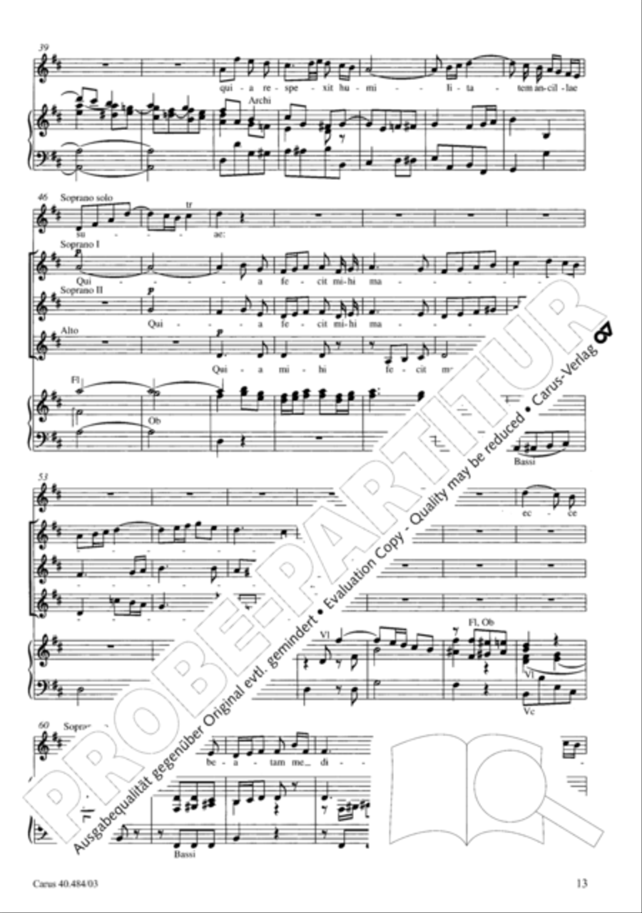 Magnificat in D ATB scores gallery preview page 14
