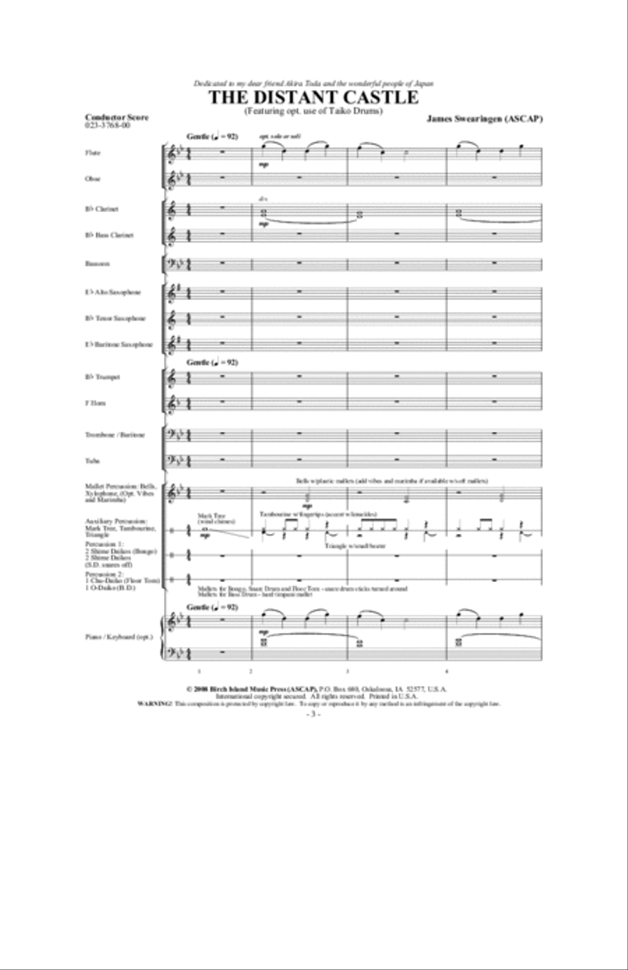The Distant Castle The Distant Castle Concert Band scores gallery preview page 2
