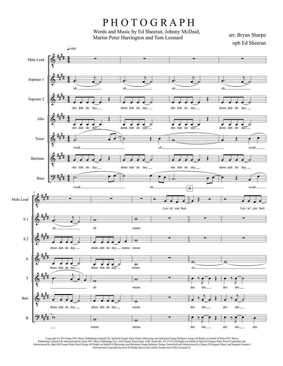 Photograph 4-Part scores gallery preview page 1