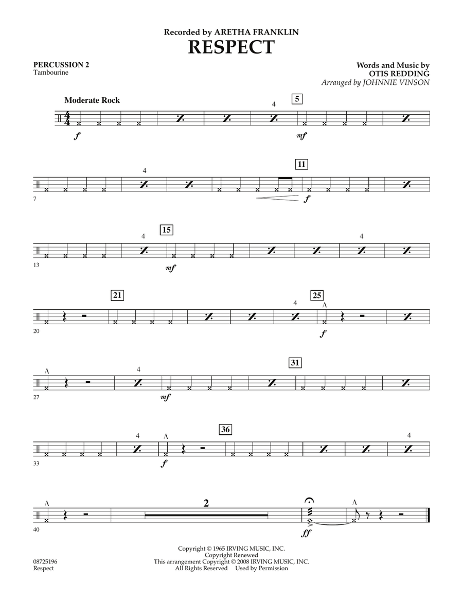 Respect - Percussion 2 Respect - Percussion 2 Concert Band scores gallery preview page 1