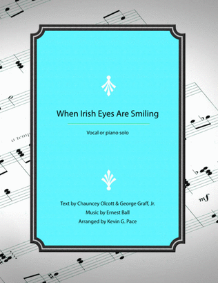 Book cover for When Irish Eyes Are Smiling - vocal solo with piano accompaniment or piano solo
