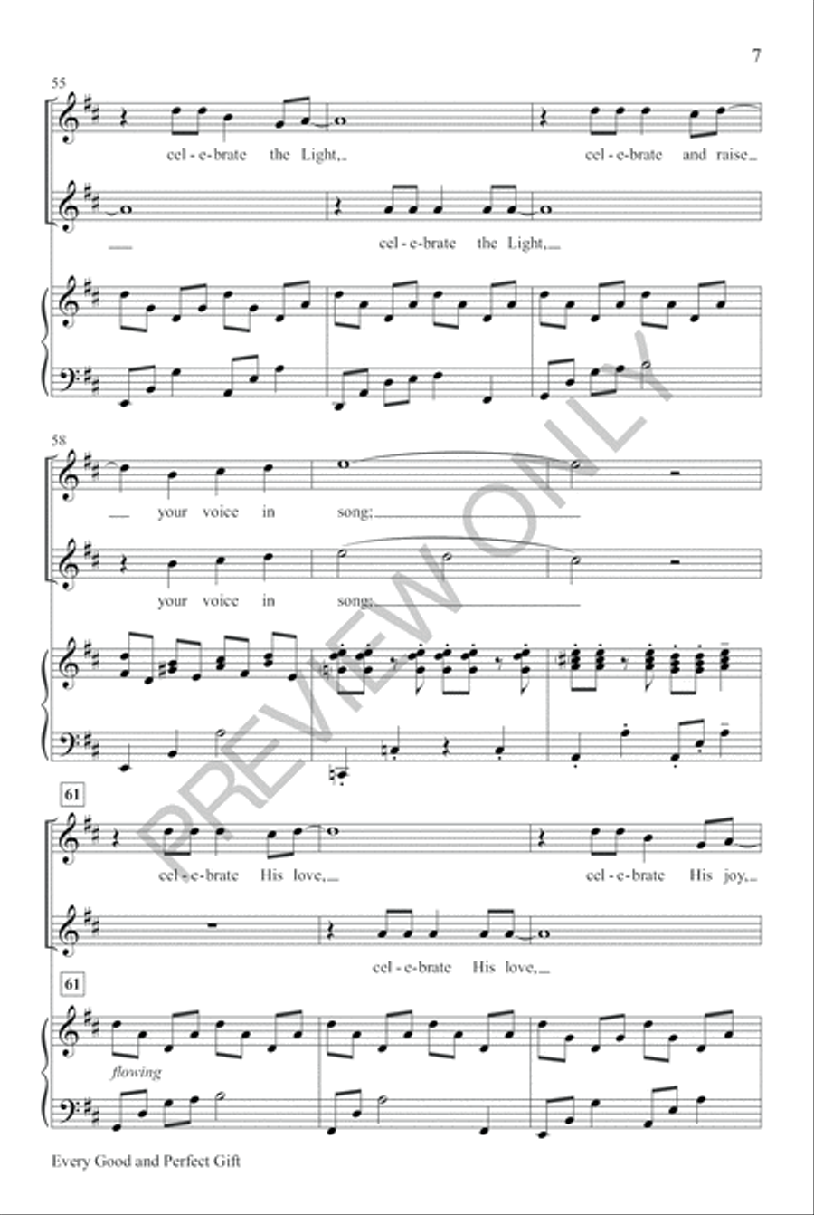 Every Good and Perfect Gift Unison Choir scores gallery preview page 7