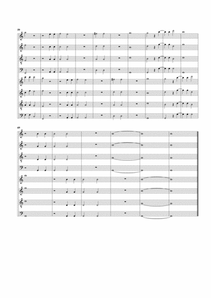 Madrigal: O la, o che bon eccho! (arrangement for 8 recorders)