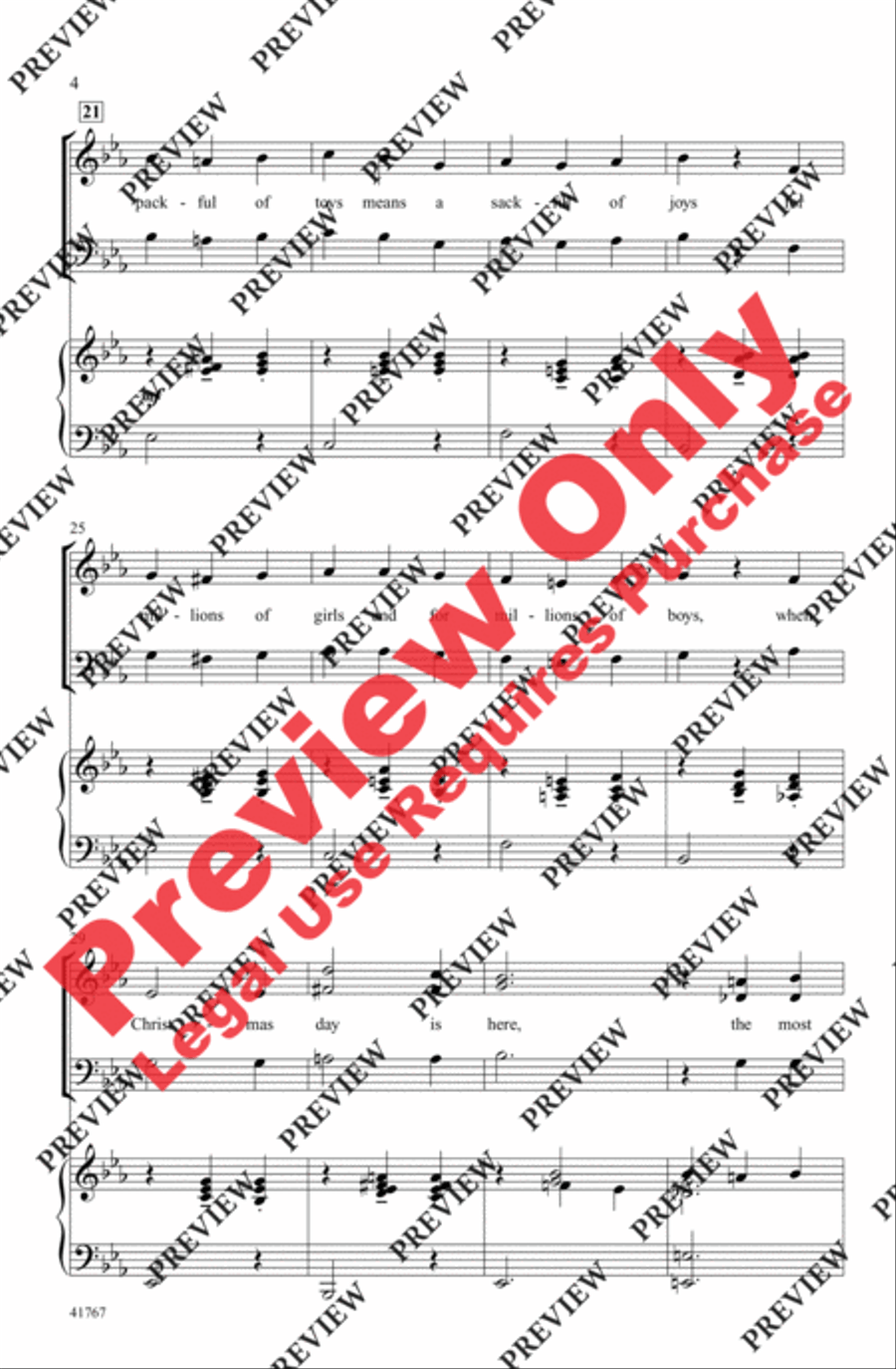 Cartoon Christmas Cartoon Christmas 3-Part scores gallery preview page 4