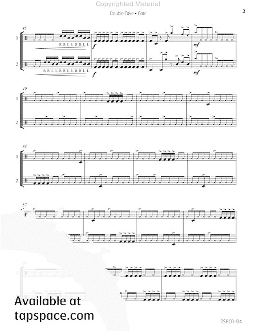 Double Take Snare Drum scores gallery preview page 8