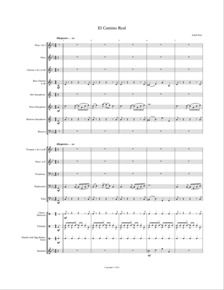 El Camino Real Concert Band scores gallery preview page 1