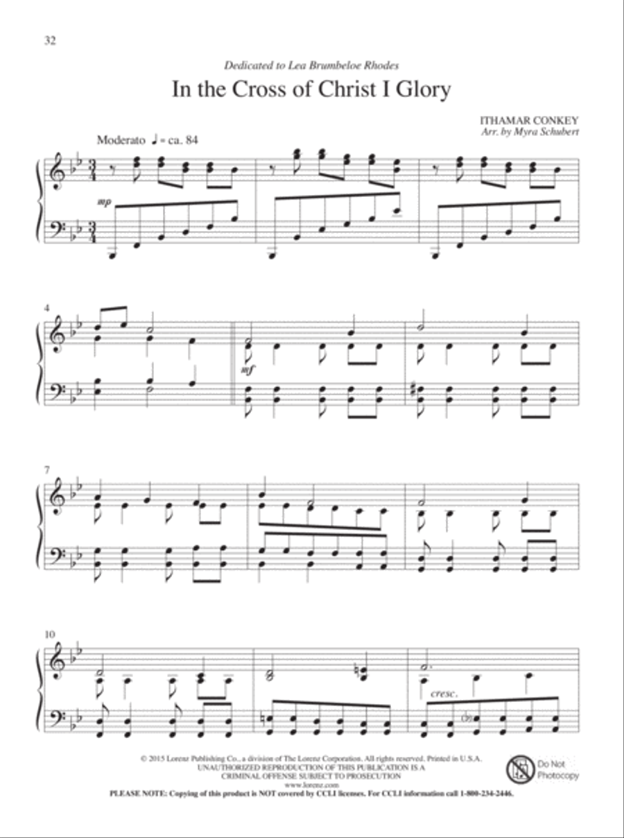 The Cross of Christ Piano Solo scores gallery preview page 18