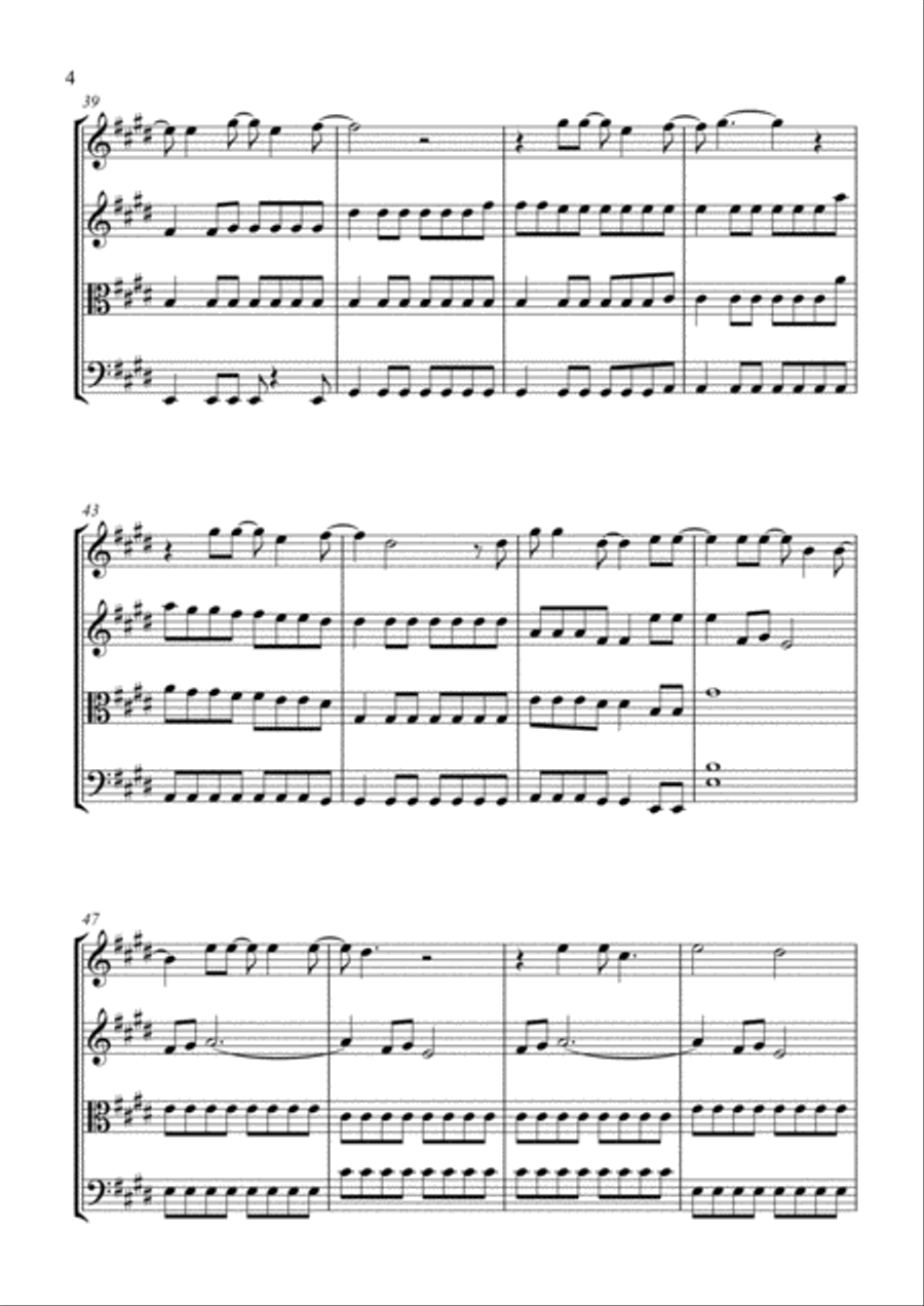Hands Down String Quartet scores gallery preview page 4