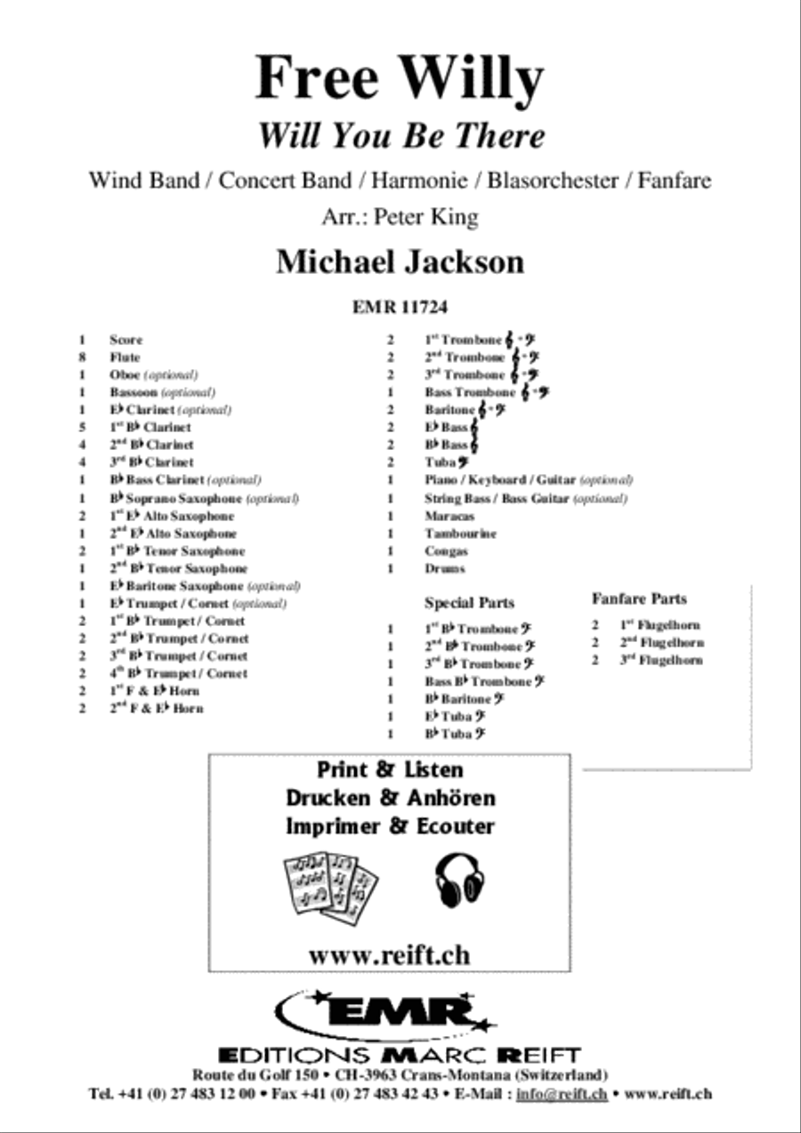 Free Willy Concert Band scores gallery preview page 2