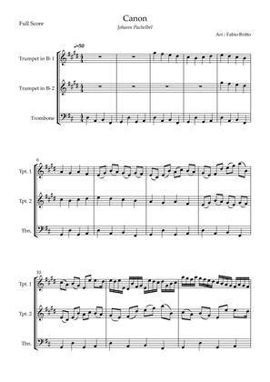 Canon - Johann Pachelbel (Wedding/Reduced Version) for Brass Trio