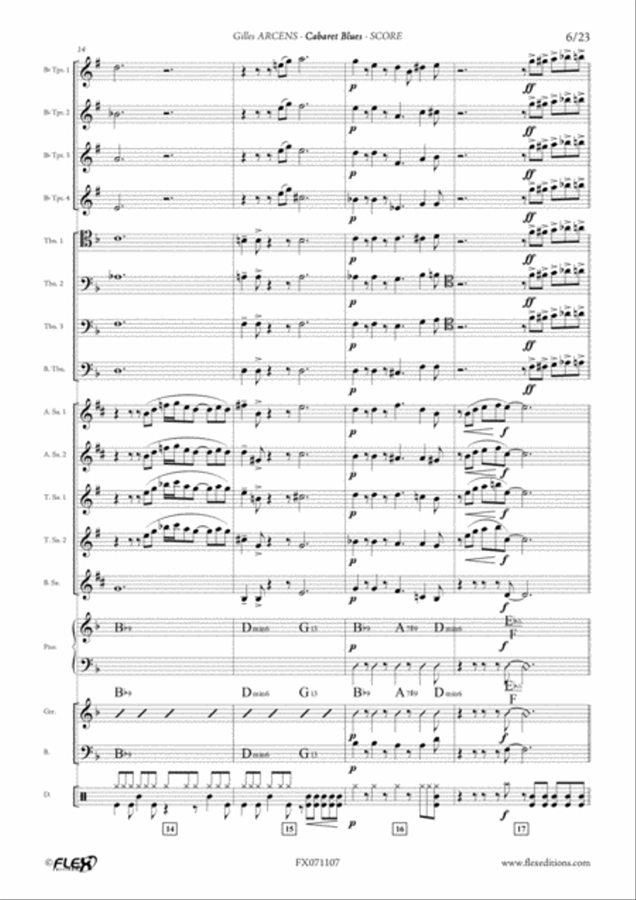 Cabaret Blues Big Band scores gallery preview page 6