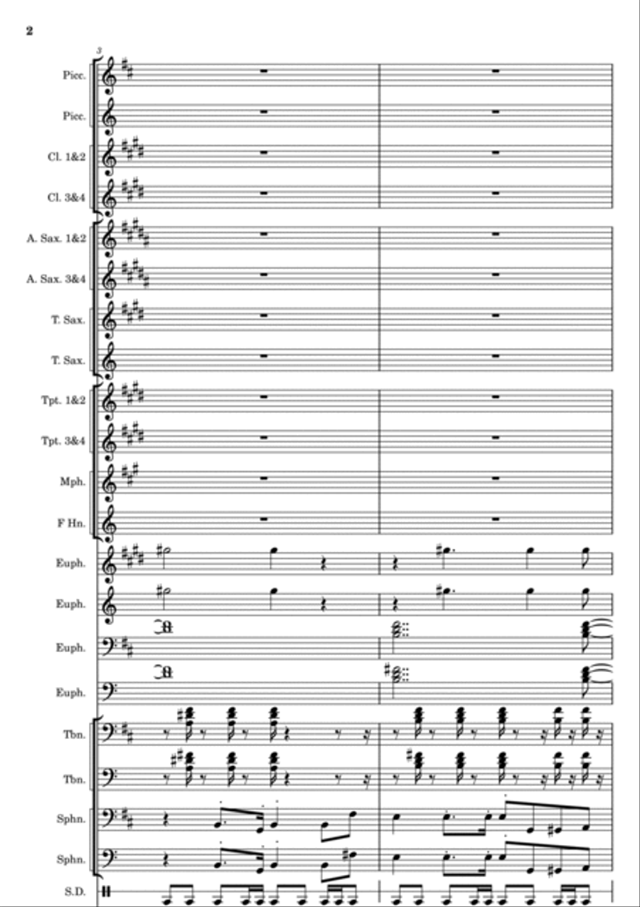 telepatía telepatía Marching Band scores gallery preview page 2