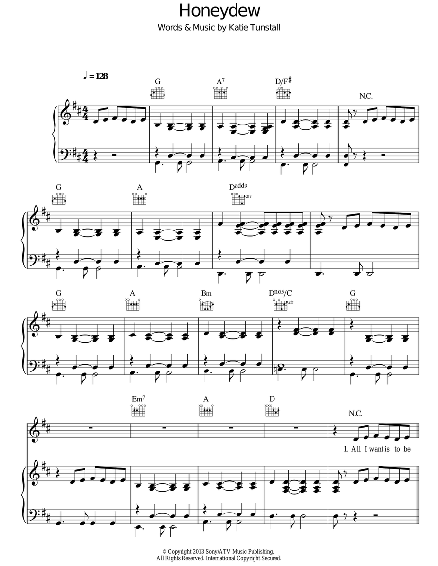 Honeydew Acoustic Guitar scores gallery preview page 1